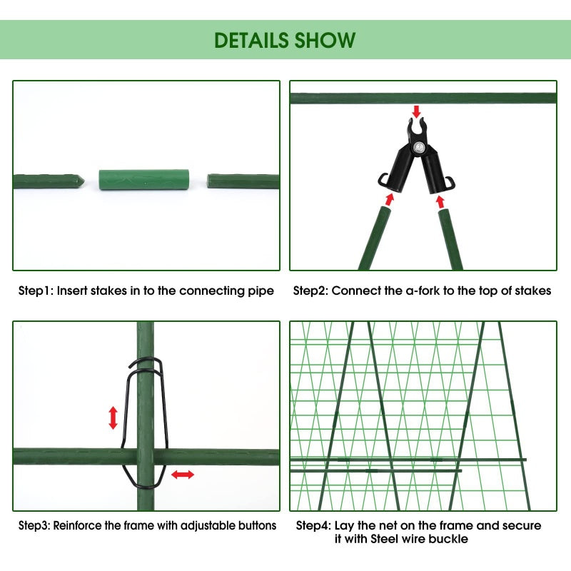 Treillis A-Frame en Acier pour Plantes Grimpantes – 120 cm