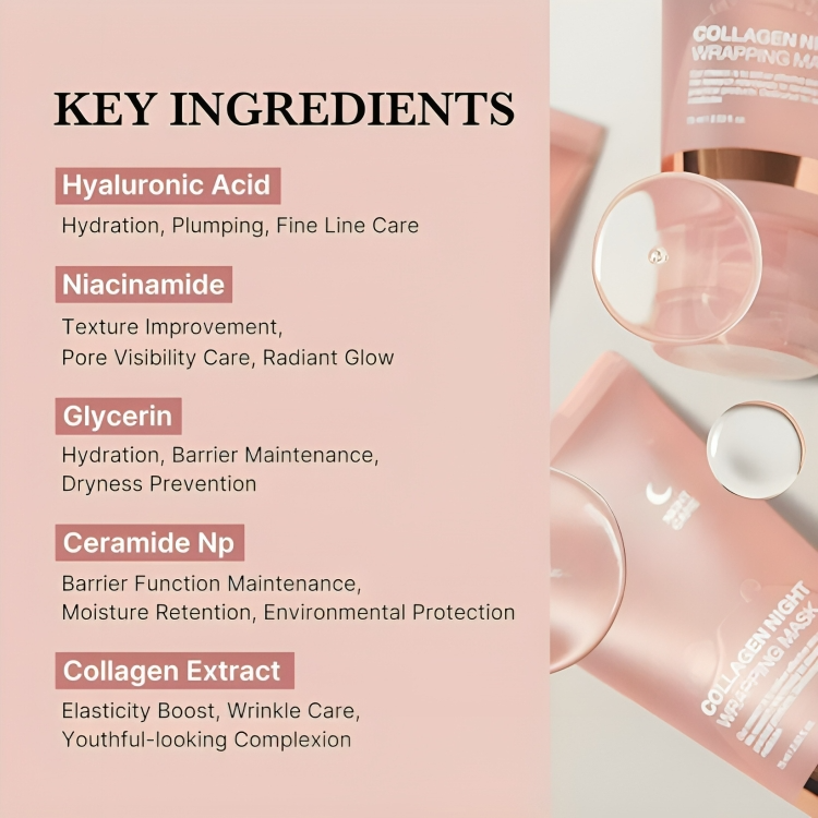 CollaGlow™ – Pour une peau fraîche, lisse et soignée au réveil – sans résidus [1 + 1 Gratuit]