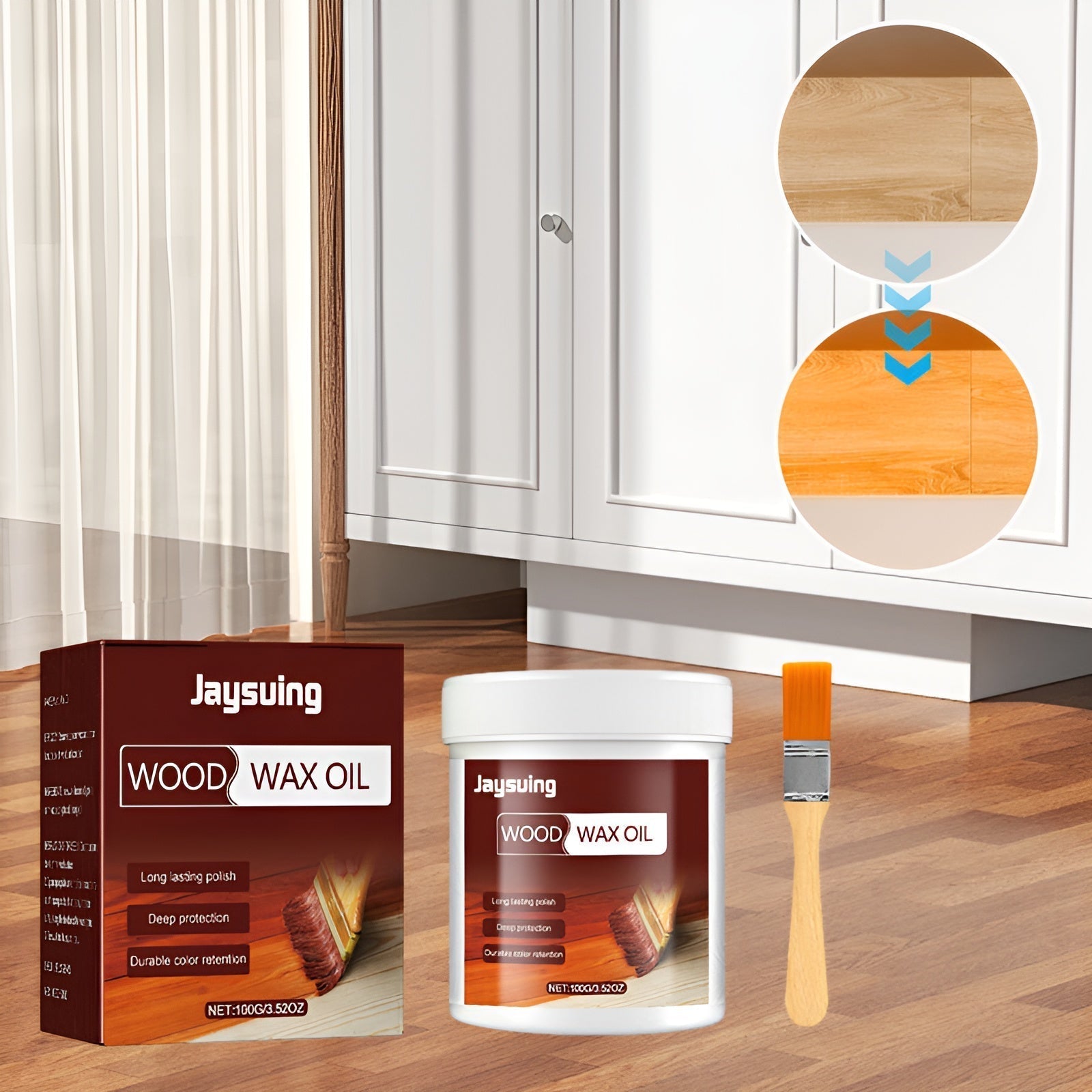 Huile de Protection Bois Naturelle – Scellant Cire Longue Durée Intérieur et