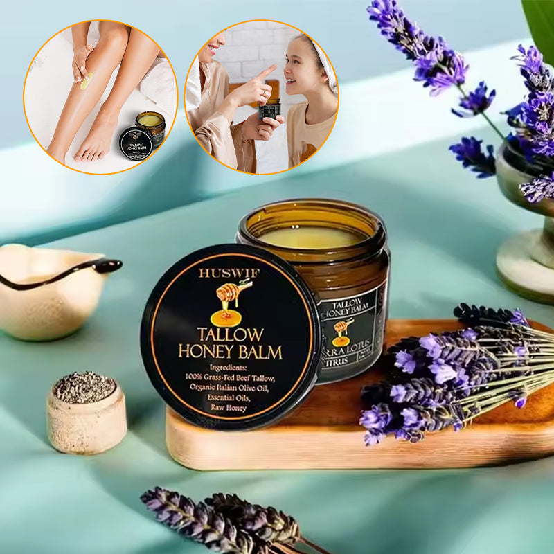 Crème Visage & Corps Naturelle au Suif de Bœuf, Cire d'Abeille & Miel