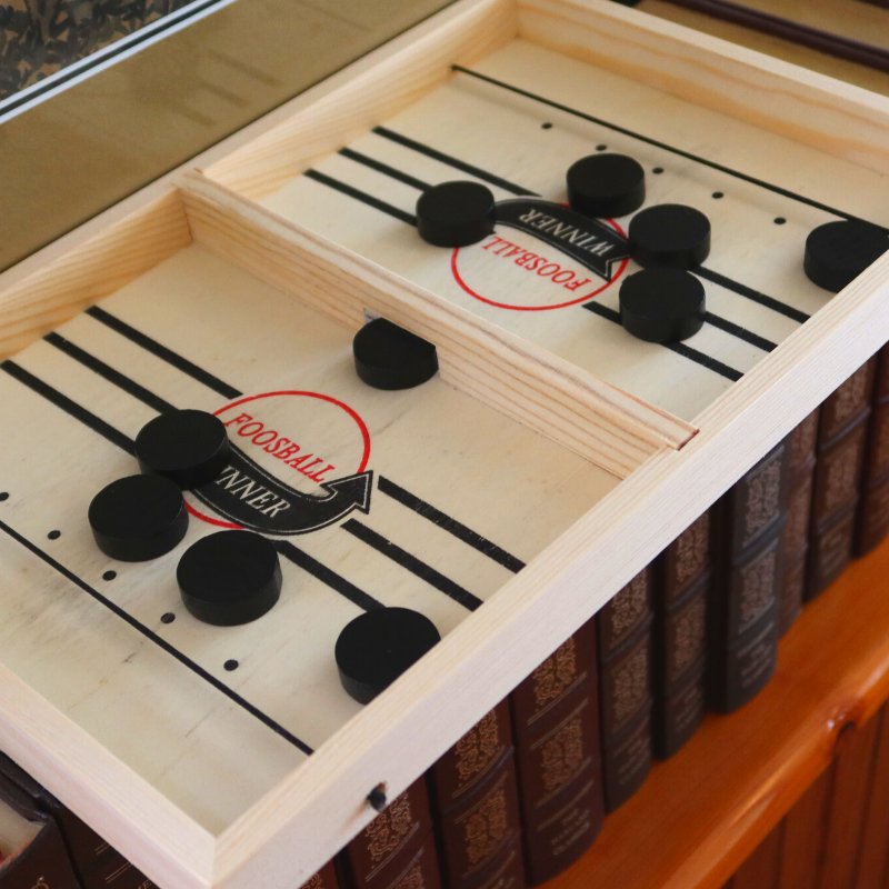 Jeu de palets rapide en bois pour 2 joueurs – jeu d'adresse familial