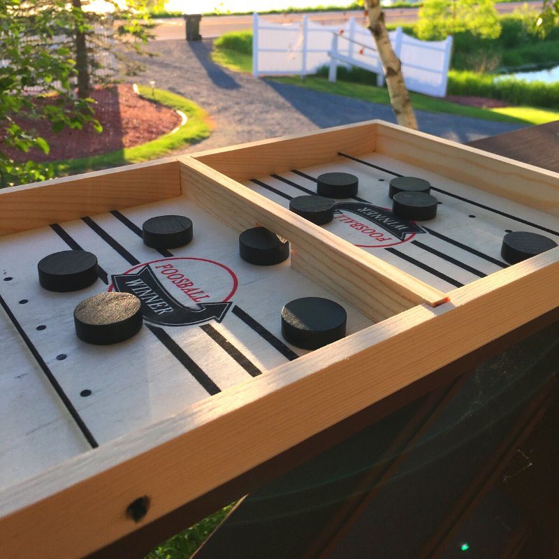 Jeu de palets rapide en bois pour 2 joueurs – jeu d'adresse familial