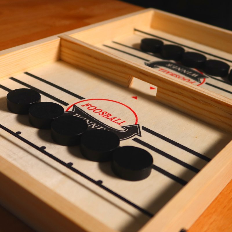 Jeu de palets rapide en bois pour 2 joueurs – jeu d'adresse familial
