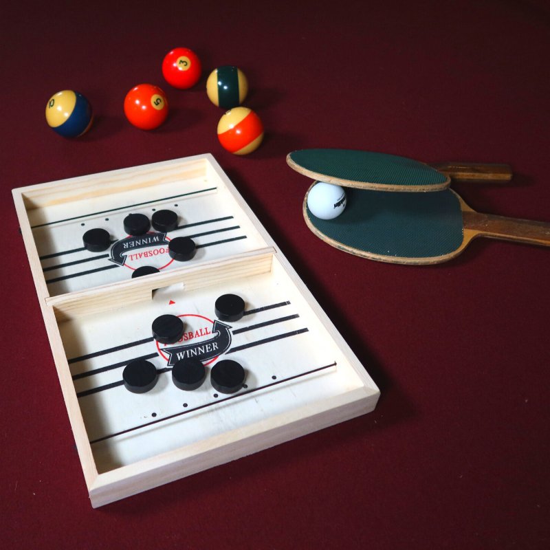 Jeu de palets rapide en bois pour 2 joueurs – jeu d'adresse familial