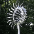 Moulin à vent décoratif en métal pour jardin – Tige 102 cm