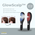 Brosse Massage Cuir Chevelu avec Thérapie Lumière Rouge et Bleue