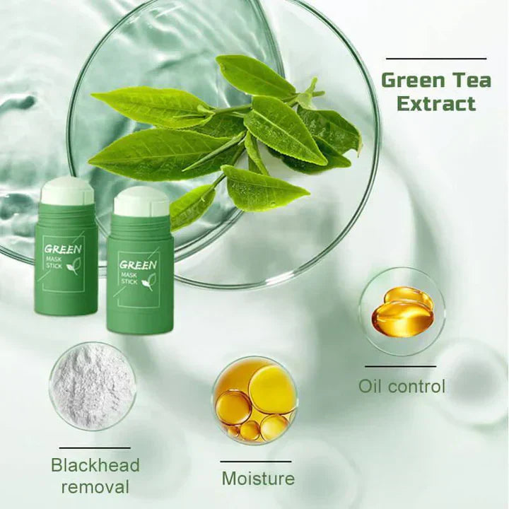 Stick Masque au Thé Vert Nettoyant en Profondeur pour Pores Purs