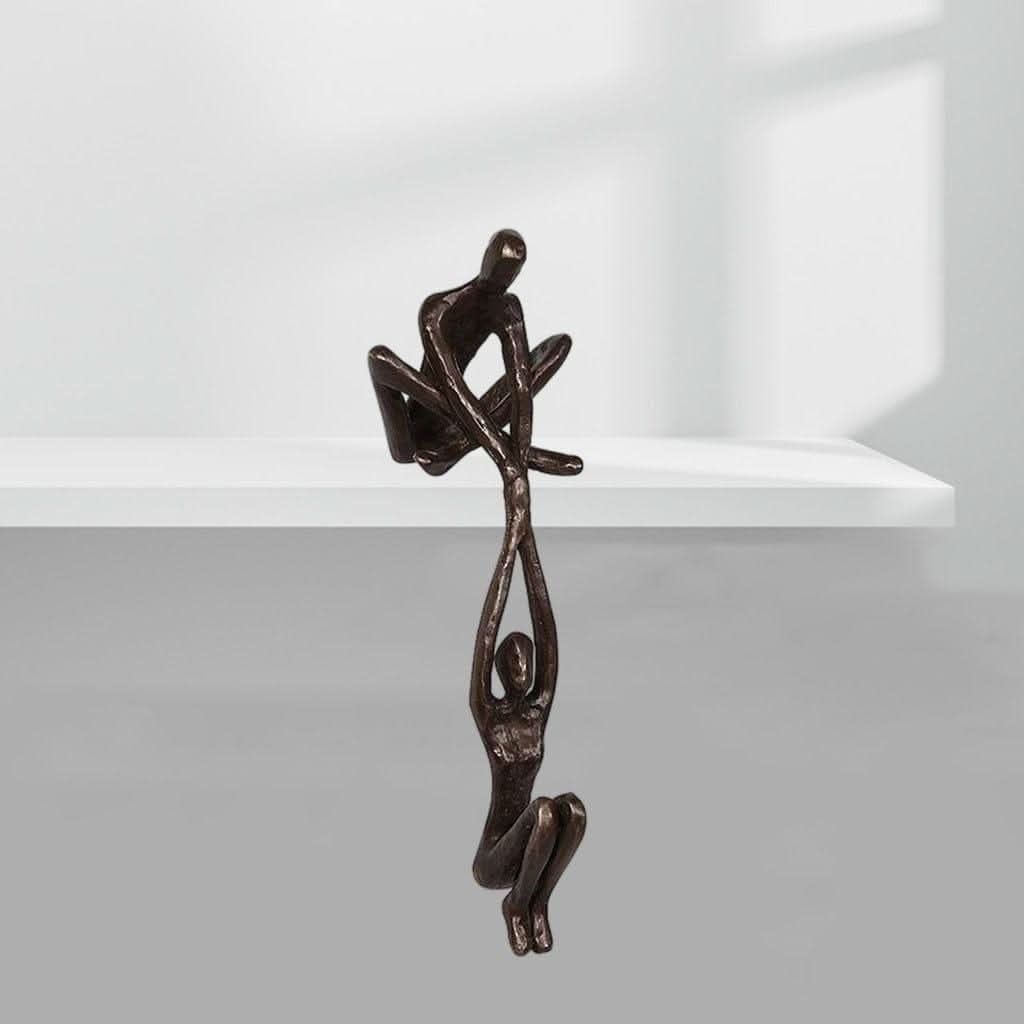 Sculpture de figure humaine abstraite en résine – design minimaliste