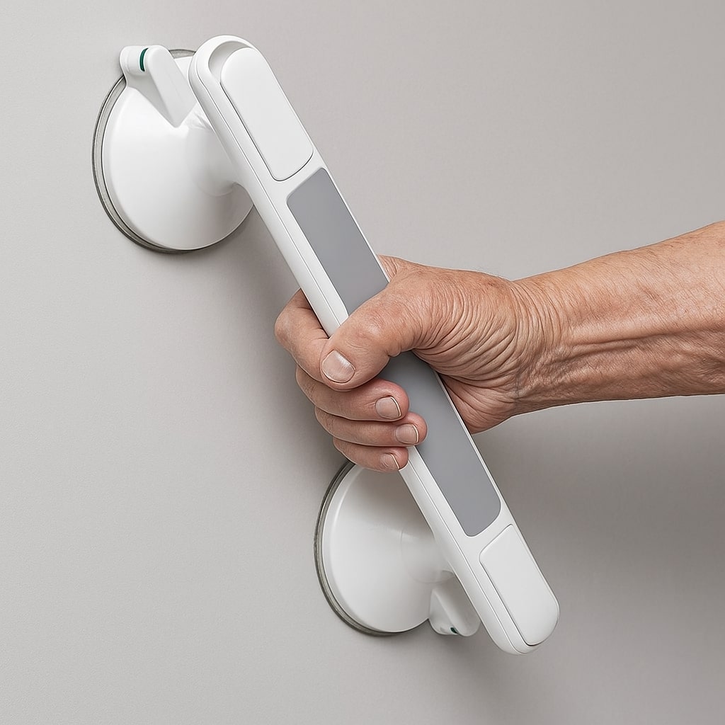 Poignée d'appui de salle de bain à ventouse sans perçage