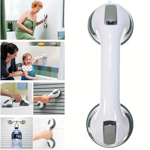Poignée de sécurité salle de bain sans perçage – maintien sûr avec ventouse