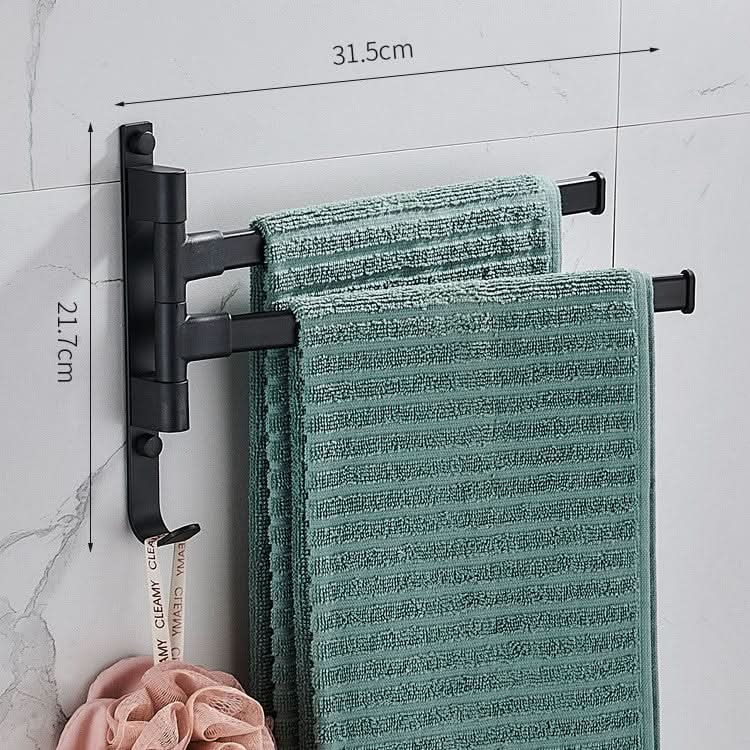 Porte-serviettes à 2 bras – gain de place pour la paroi