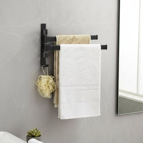 Porte-serviettes à 2 bras – gain de place pour la paroi