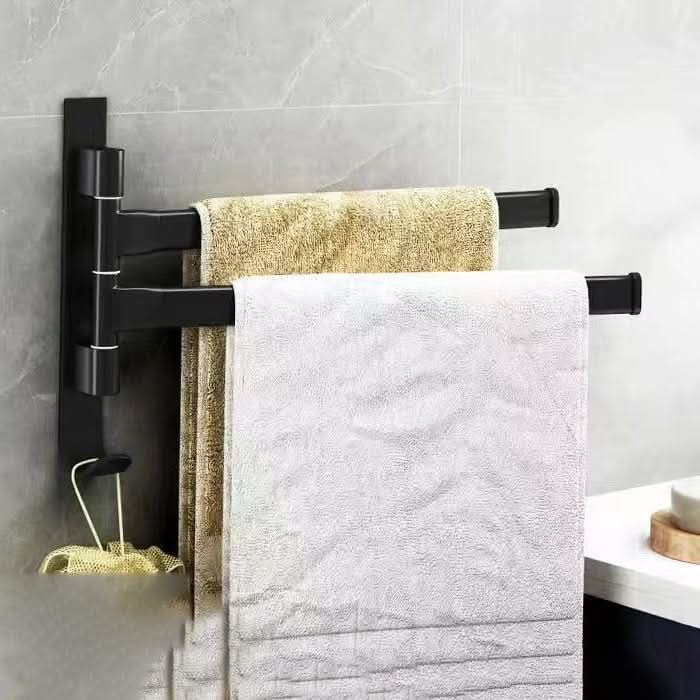 Porte-serviettes à 2 bras – gain de place pour la paroi