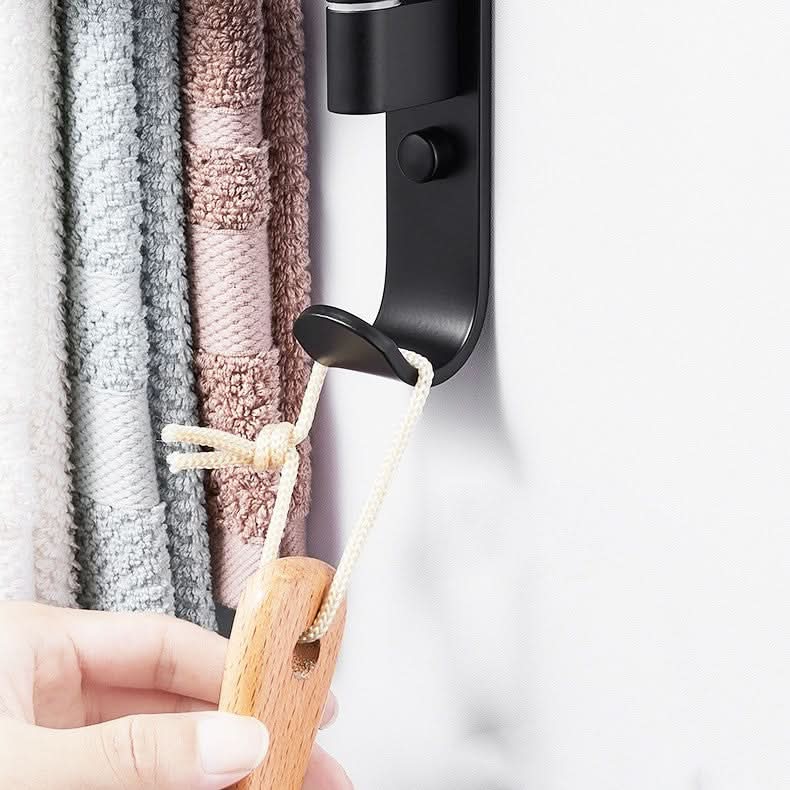 Porte-serviettes pivotant à 5 bras pour salle de bain