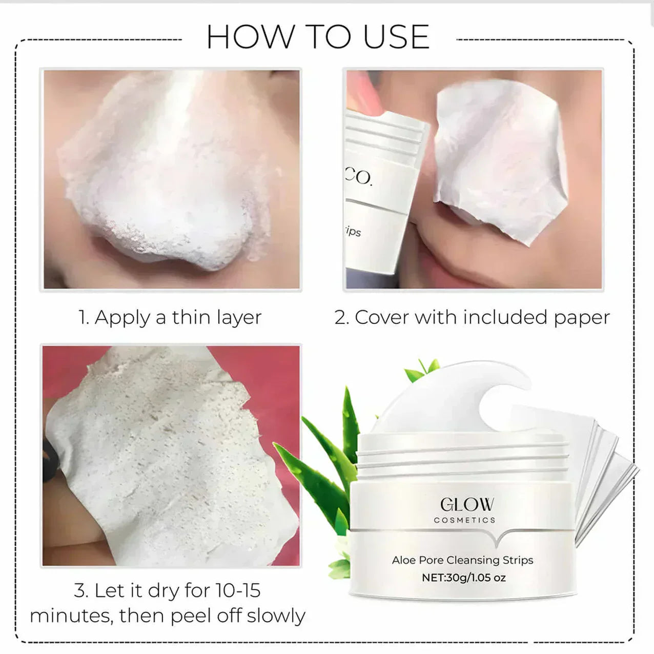 Patchs Anti-Points Noirs au Charbon Actif et Aloe Vera – 20 Pièces