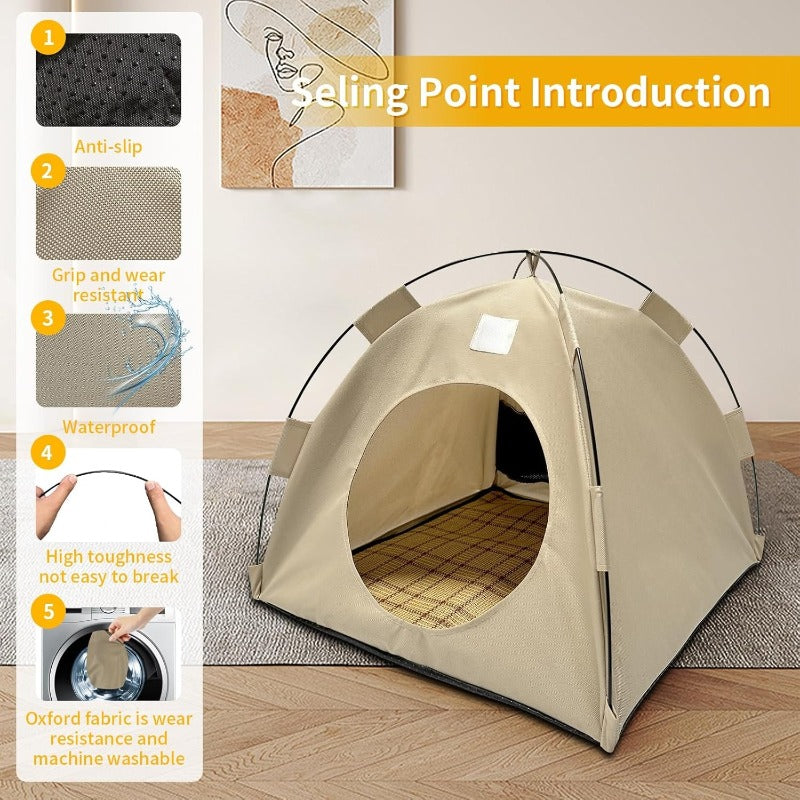 Tente Pliable pour Chat et Petit Chien – Douce, Fermée et Apaisante