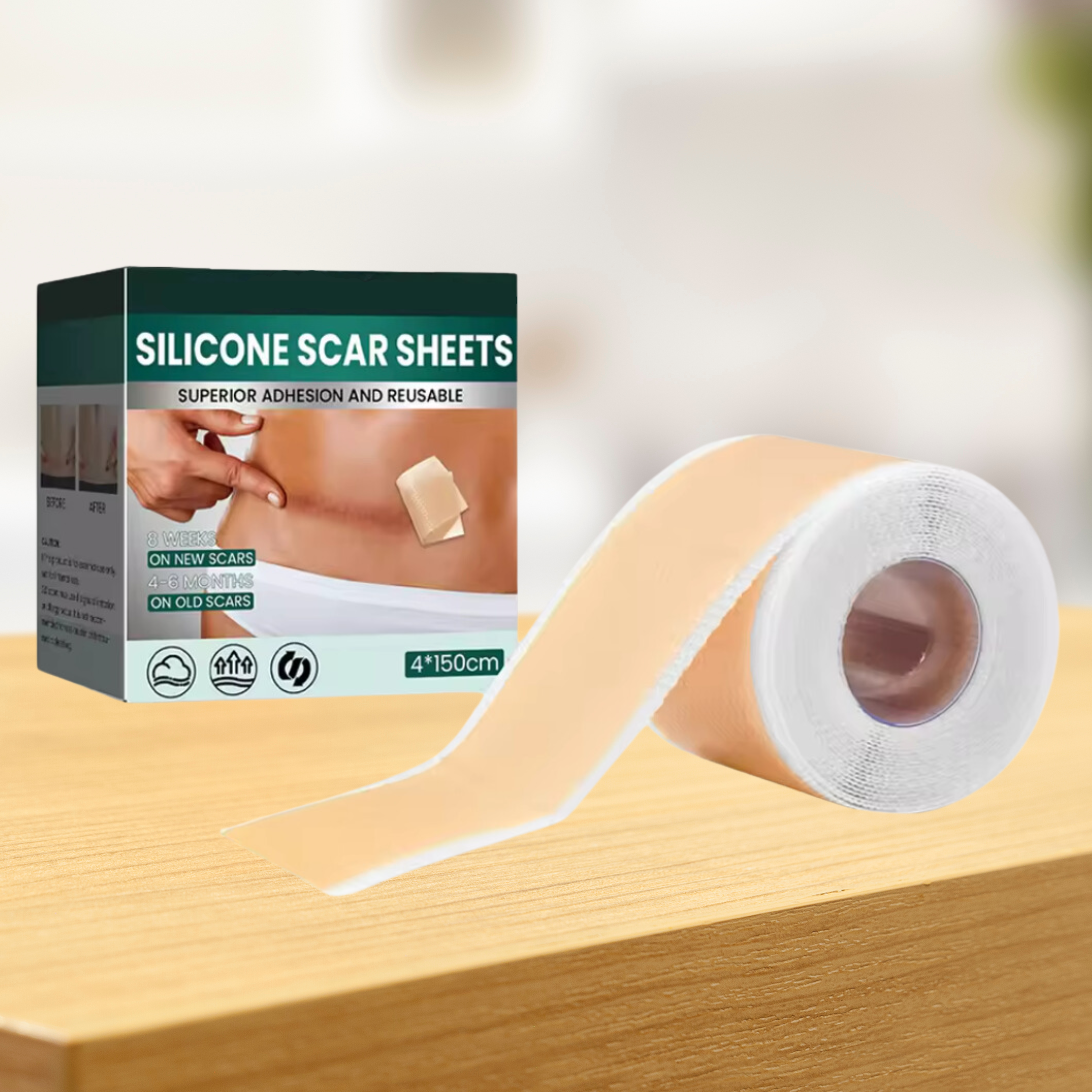 Dermiva™ – Bandes en silicone pour cicatrices efficaces [1 + 1 Gratuit]
