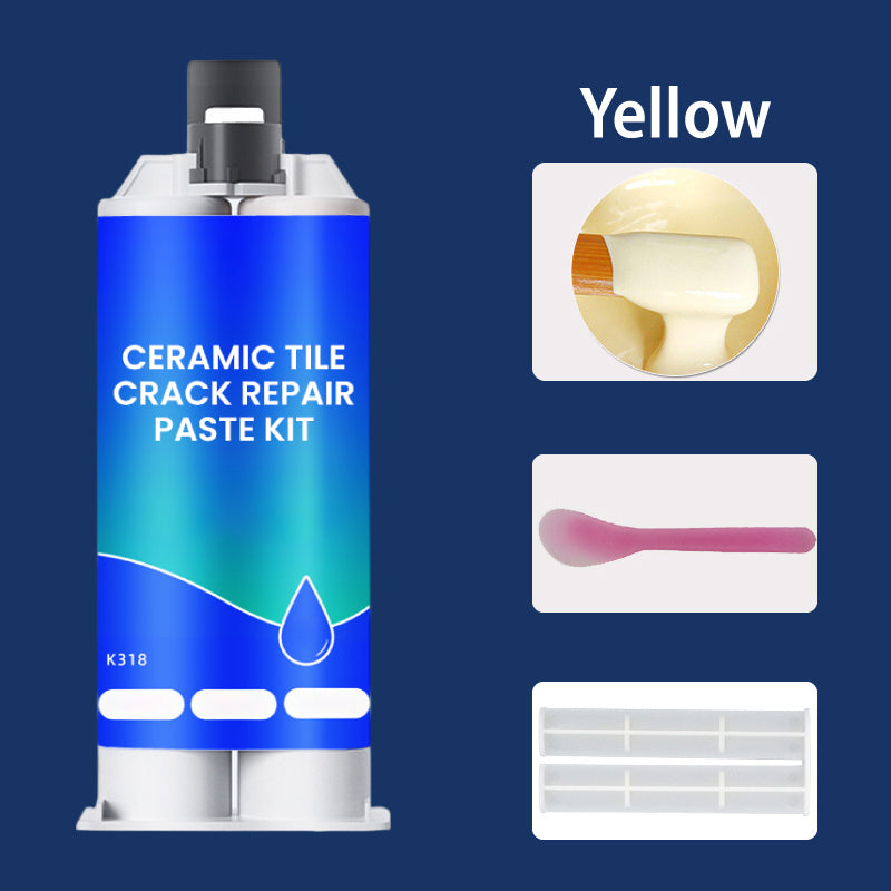 Pâte de Réparation pour Carrelage et Sols – Résine Époxy 2 Tubes