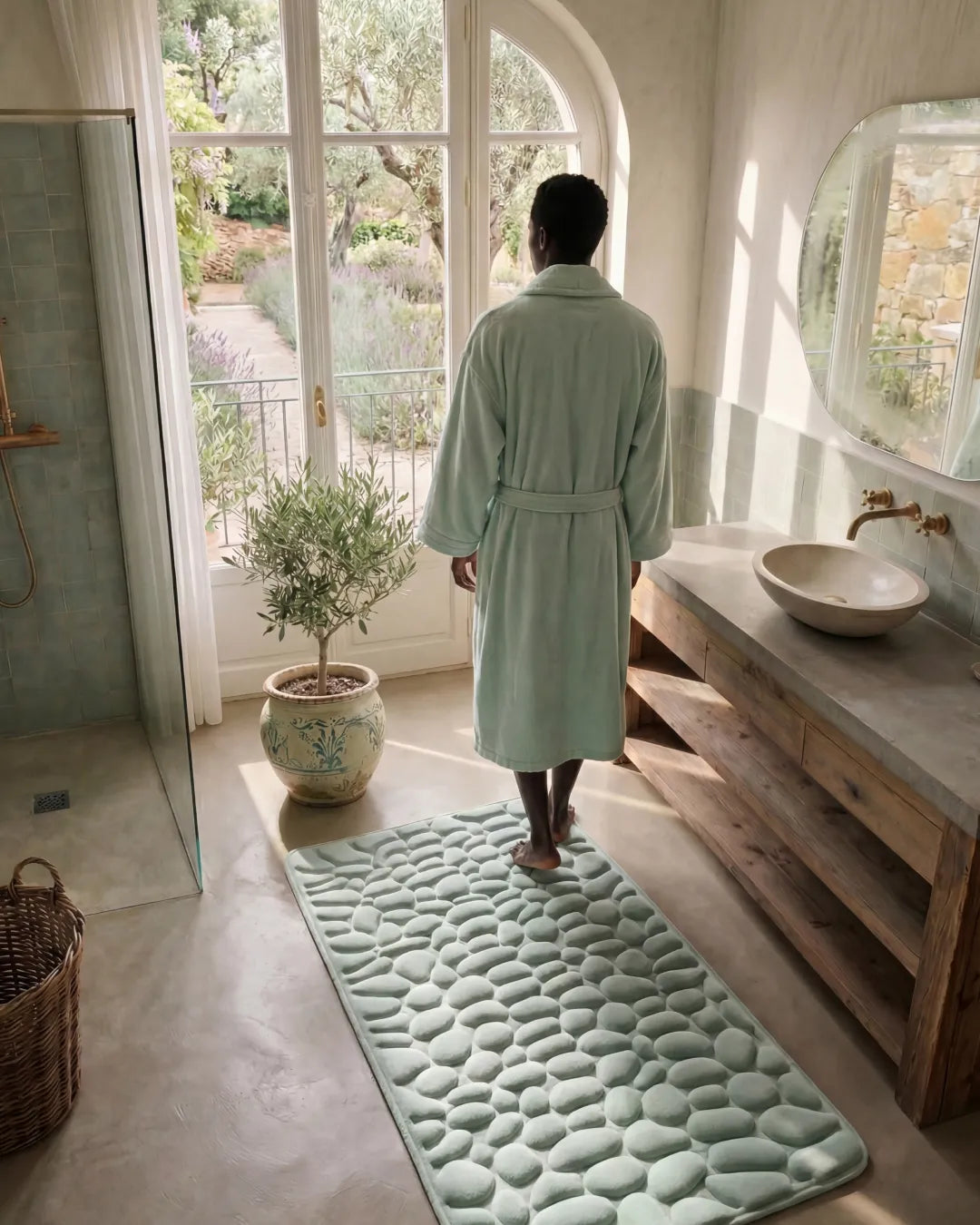 Tapis de bain à séchage rapide antidérapant doux et confortable