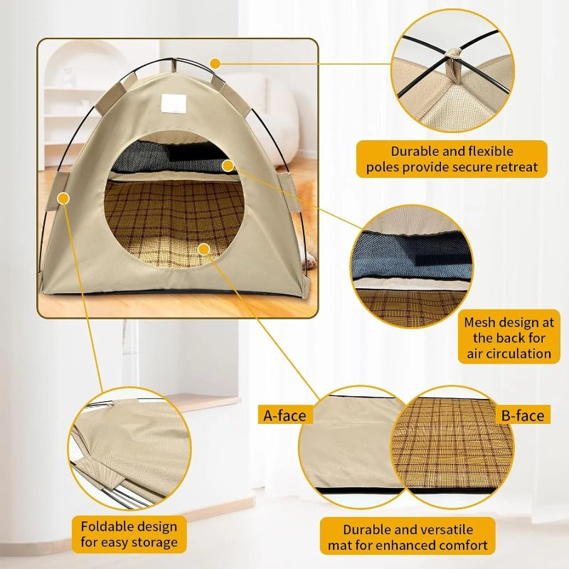 Tente Pliable pour Chat et Petit Chien – Douce, Fermée et Apaisante
