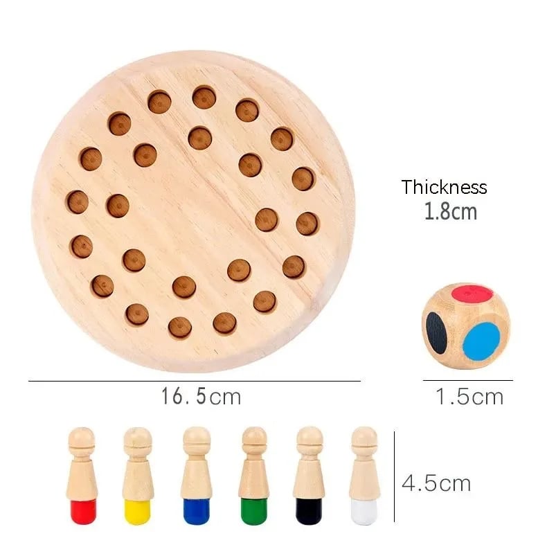Jeu de mémoire en bois pour enfants – Concentration et motricité fine