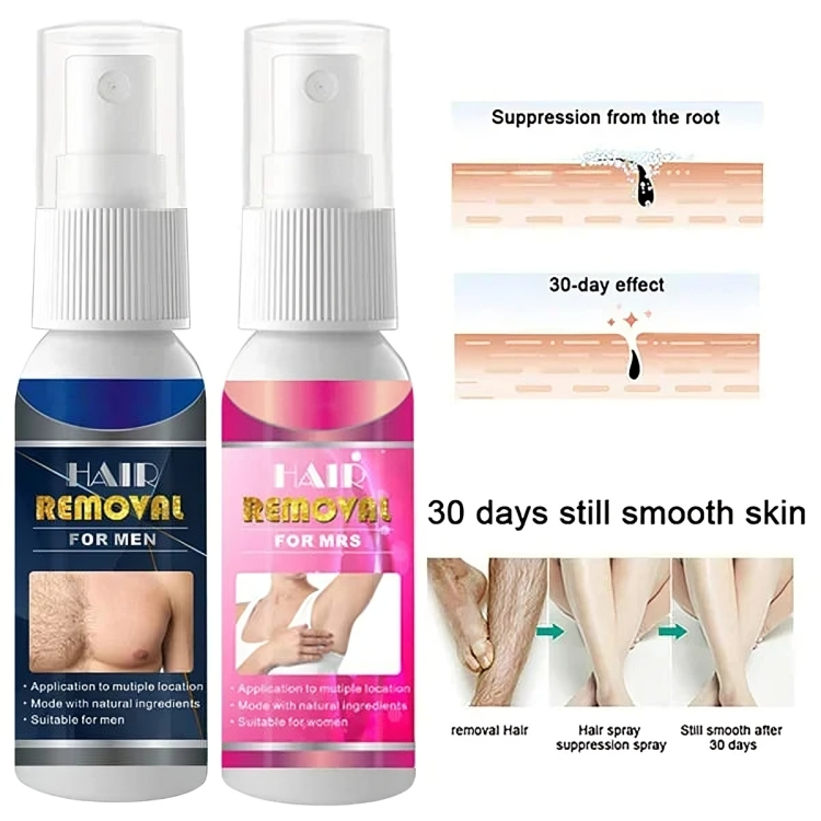 Spray Dépilatoire Doux et Indolore pour Peau Lisse Longue Durée