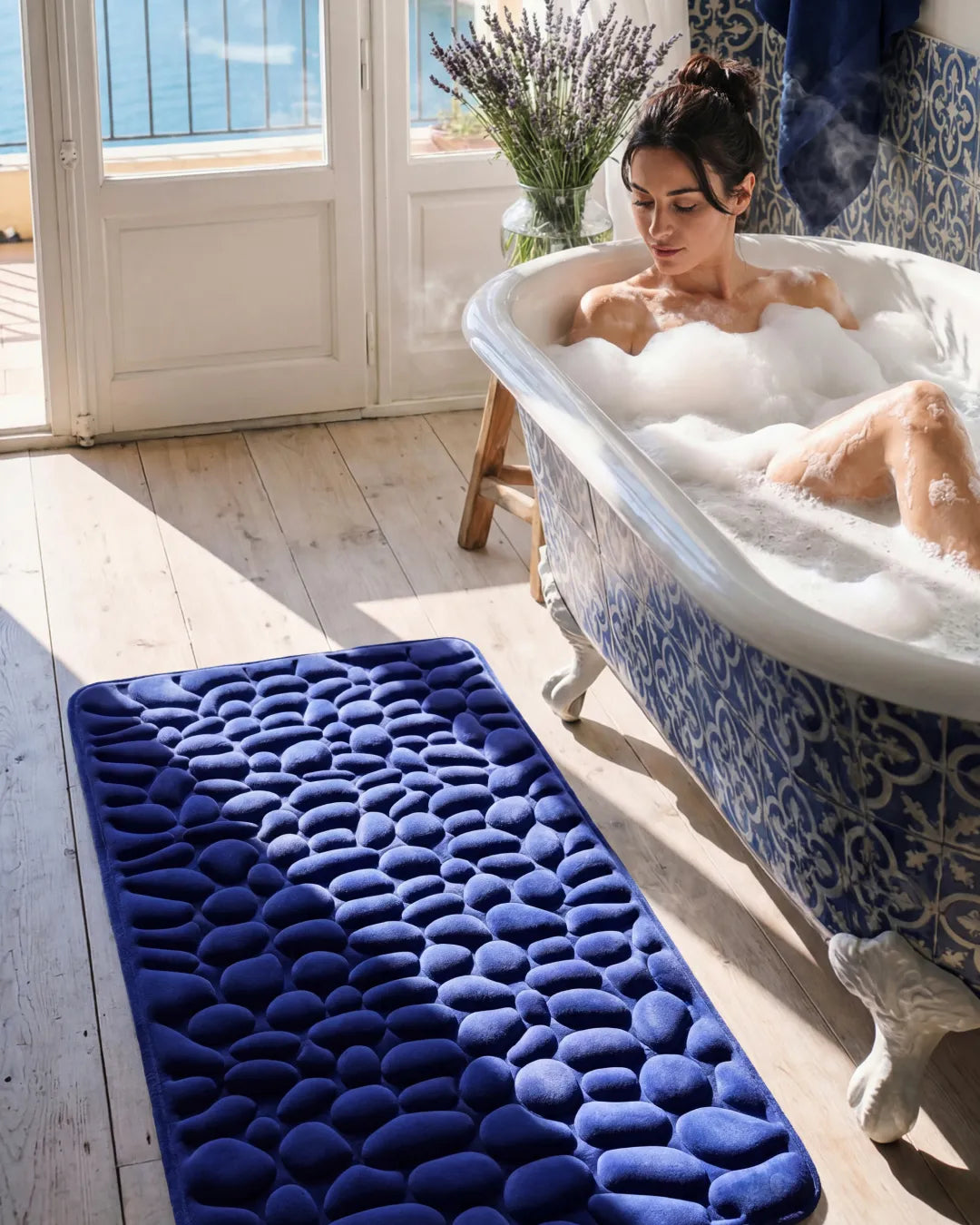 Tapis de bain à séchage rapide antidérapant doux et confortable