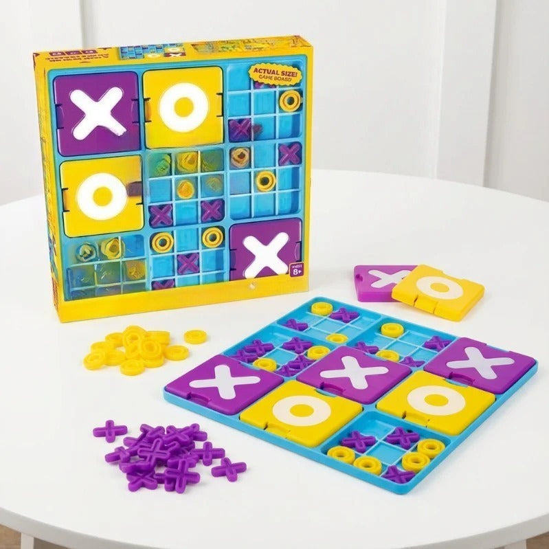 Jeu de Voyage Stratégique Variante Tic-Tac-Toe – 2 Joueurs, Dès 6 Ans
