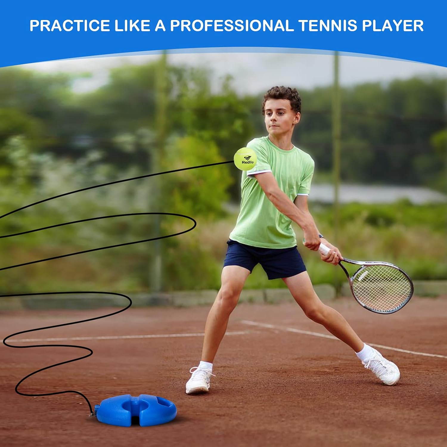 Entraîneur de Tennis Solo avec Système de Retour Élastique
