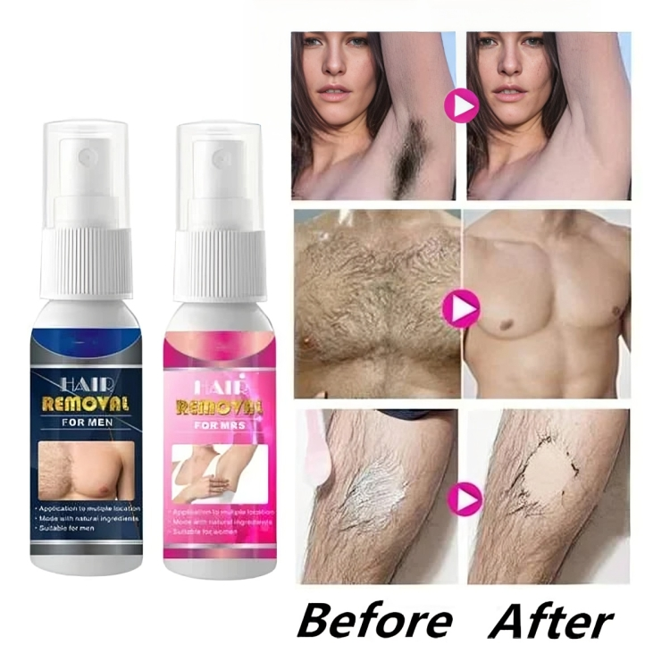 Spray Dépilatoire Doux et Indolore pour Peau Lisse Longue Durée