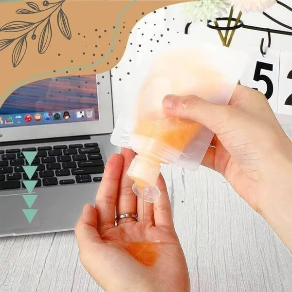 Trousse de Maquillage de Voyage Compacte et Transparente en PVC