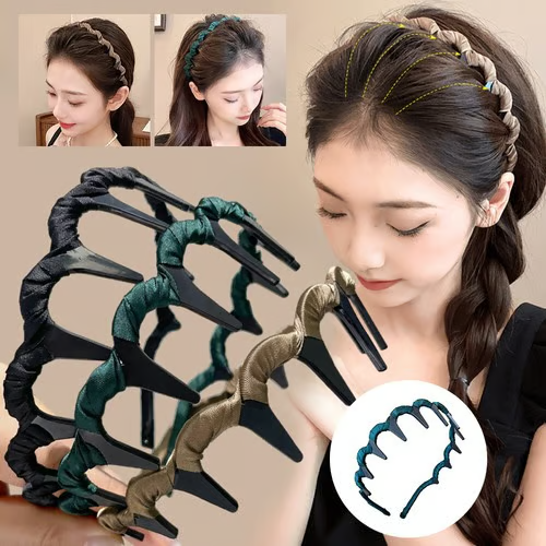 Bandeau Cheveux Rétro avec Maintien Anti-Glisse et Volume Élégant