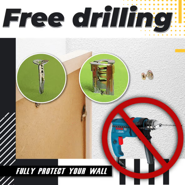 Chevilles Auto-Perceuses sans Perçage – Fixation Murale jusqu'à 30 kg