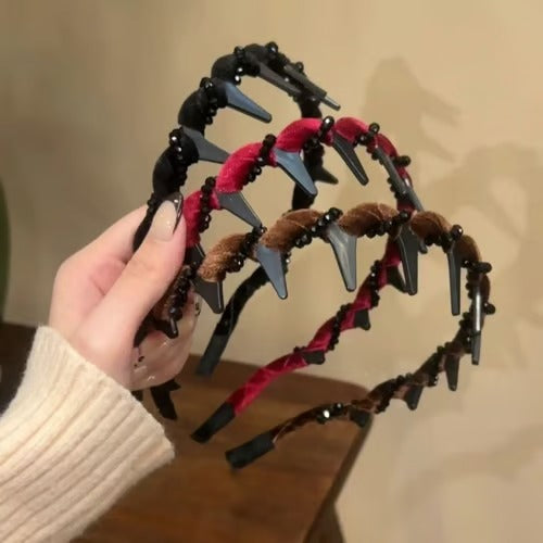Bandeau Cheveux Rétro avec Maintien Anti-Glisse et Volume Élégant