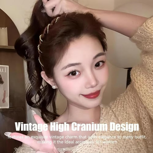 Bandeau Cheveux Rétro avec Maintien Anti-Glisse et Volume Élégant