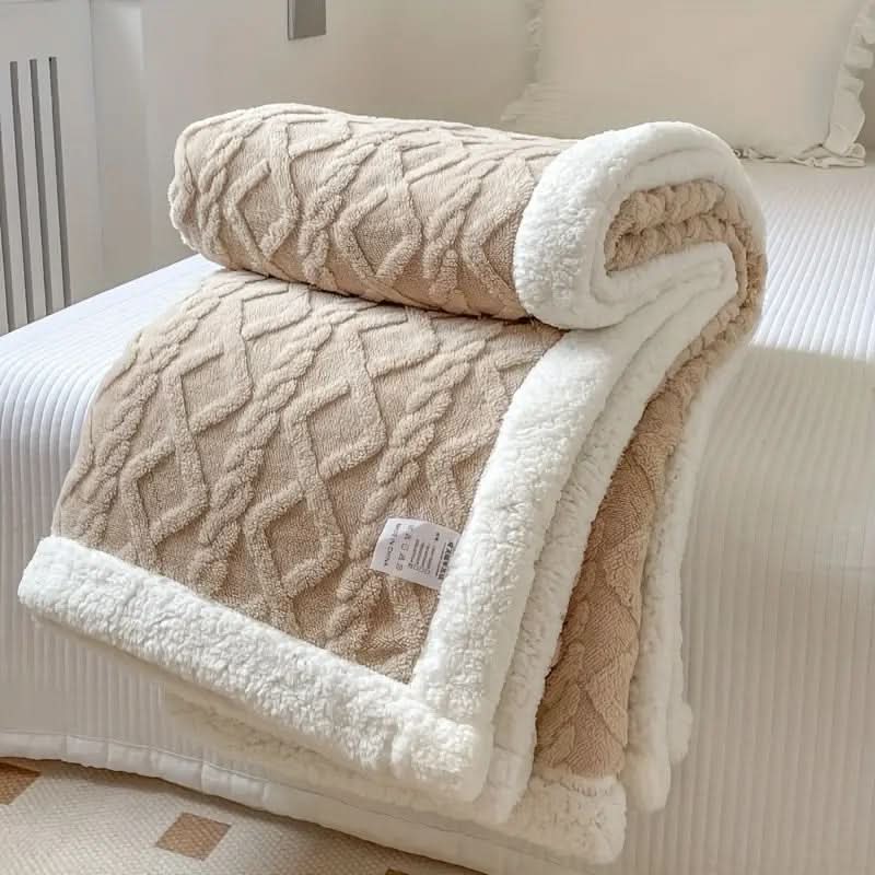Plaid Sherpa polaire moelleux – doux, chaud et polyvalent