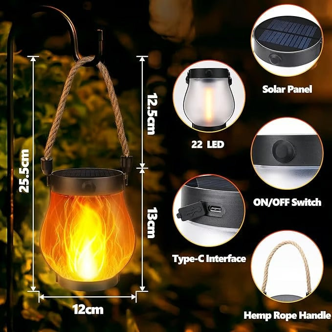 SolarFlame™ – Flamboiement enchanté pour des nuits pleines d’ambiance [50 % de réduction]