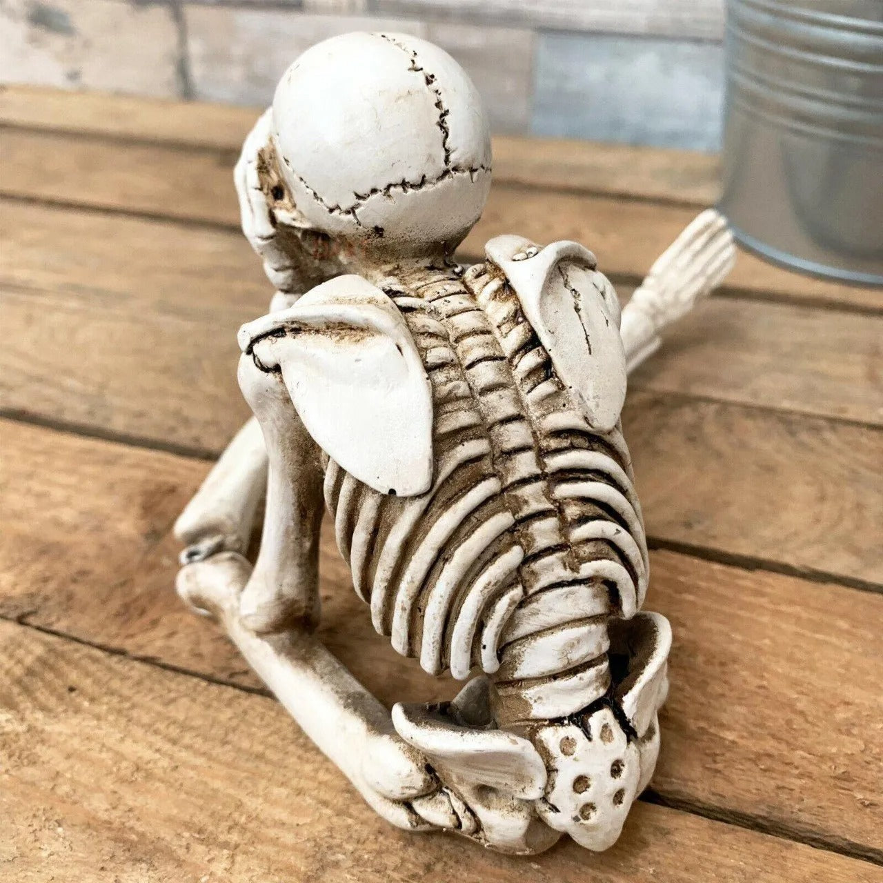 Lot de 3 figurines squelettes en résine synthétique décoration rebord de cheminée Halloween