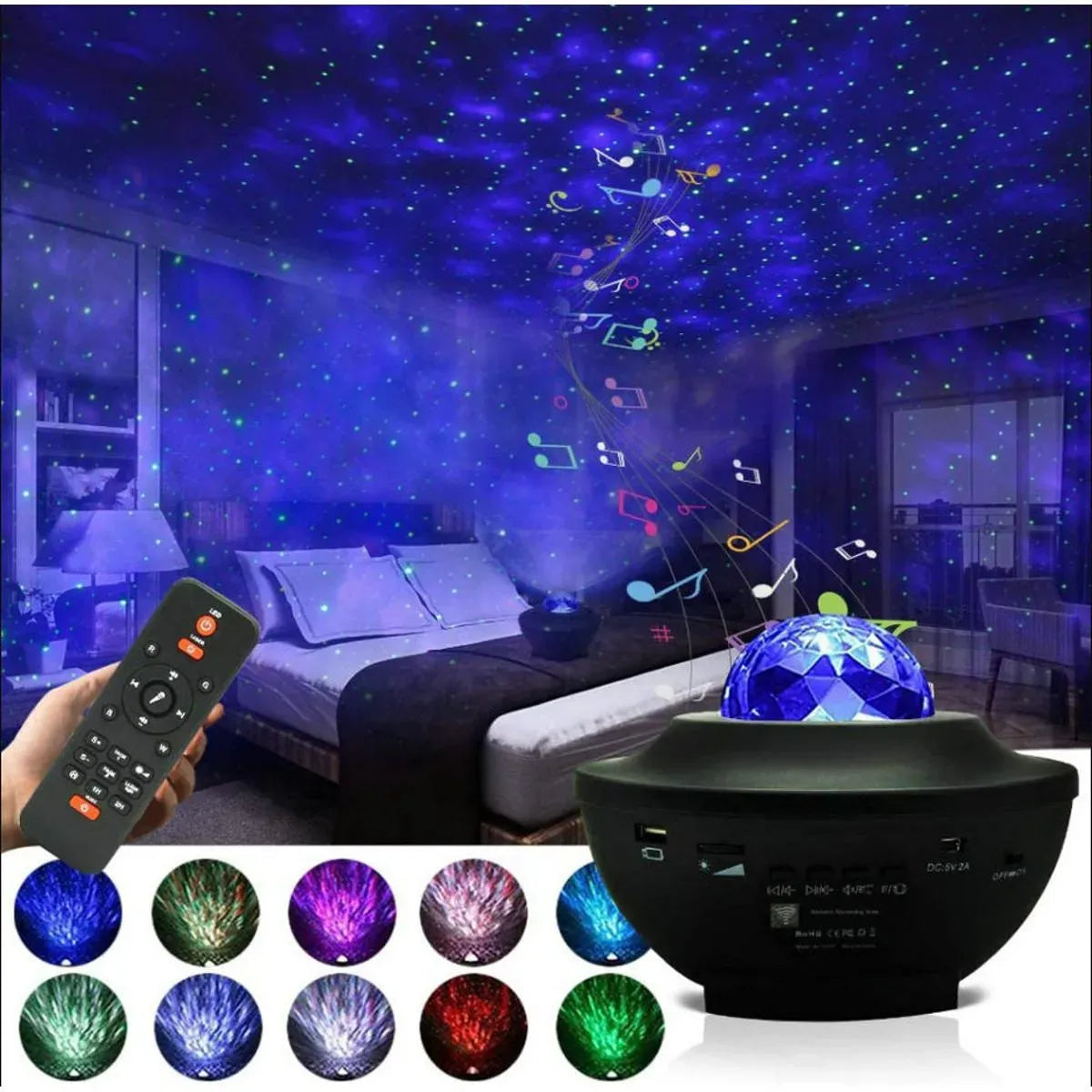 Projecteur Ciel Étoilé avec Haut-Parleur Bluetooth et Contrôle par Application