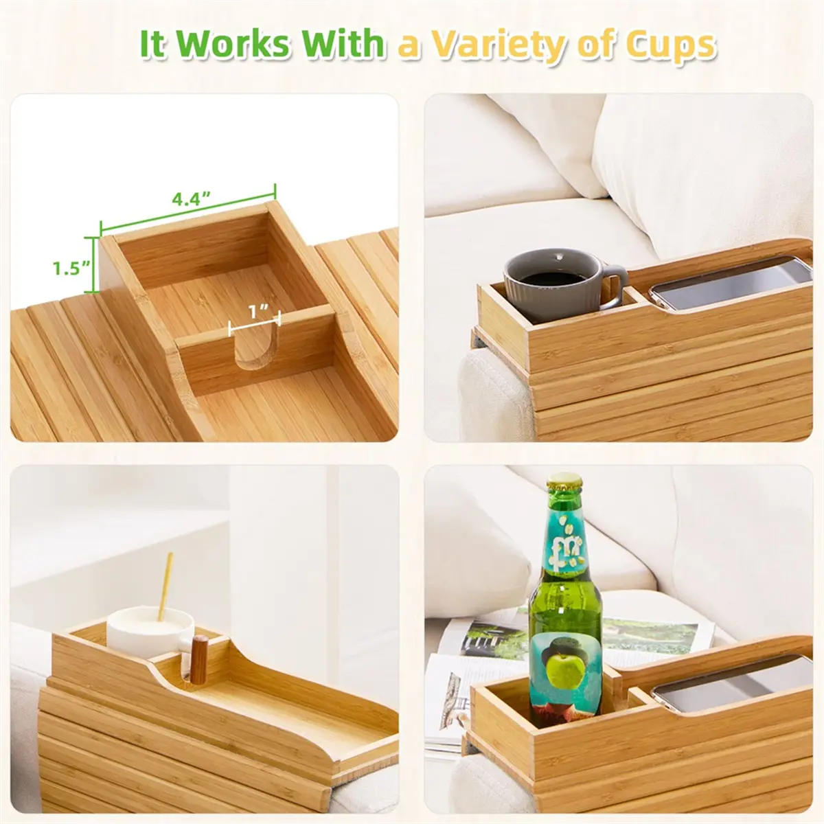 SofaTray™ – Porte-boissons pratique et plateau de table en un [50 % de réduction]