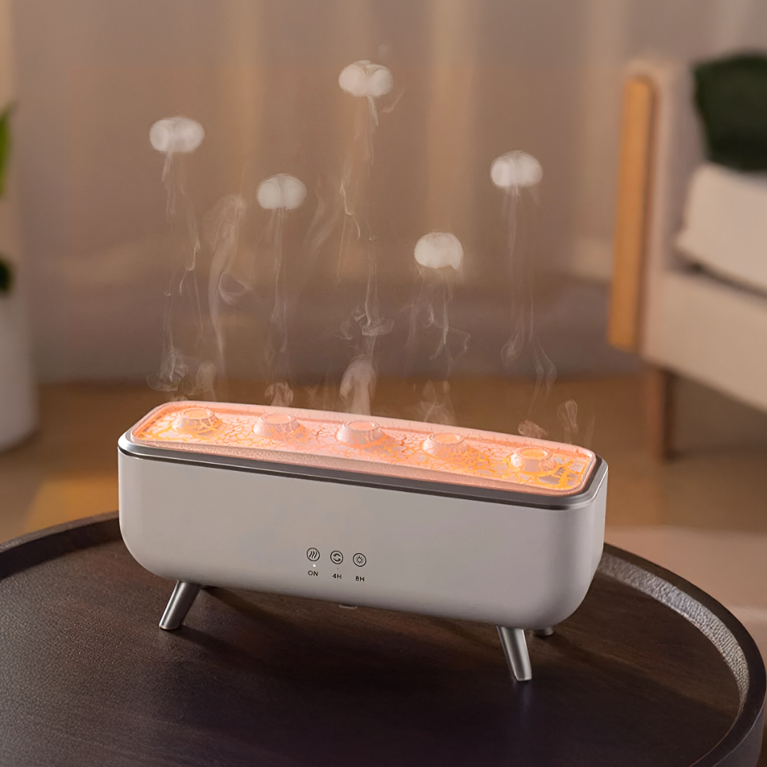 Diffuseur Humidificateur Méduse LED avec Changement de Couleur et Aromathérapie