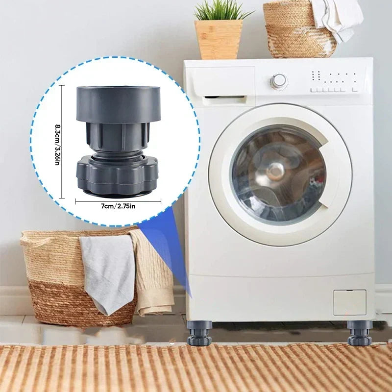 Pieds Antivibrations Réglables pour Machine à Laver et Électroménager