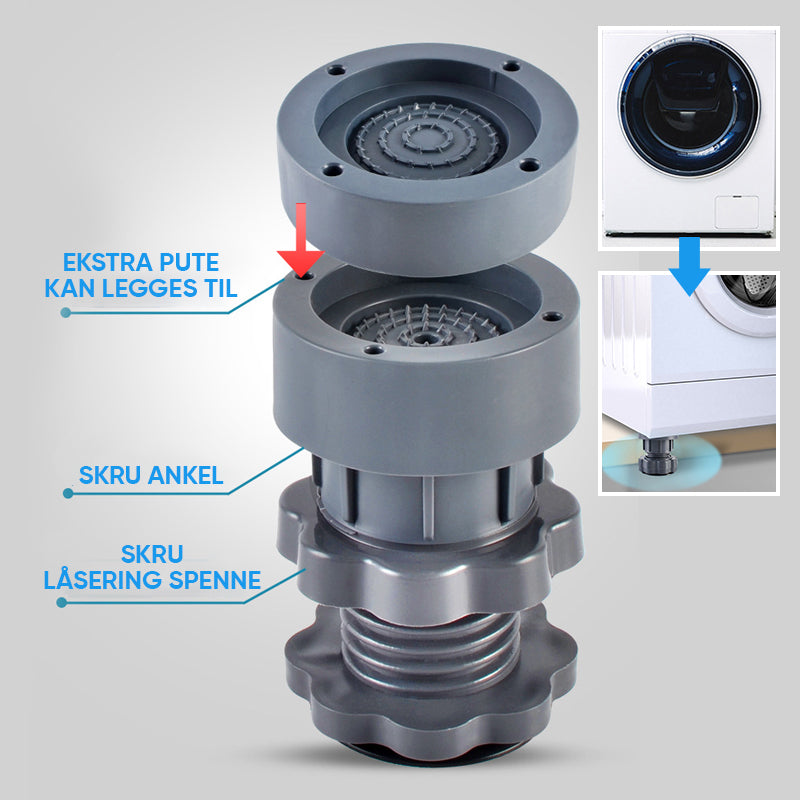 Pieds Antivibrations Réglables pour Machine à Laver et Électroménager