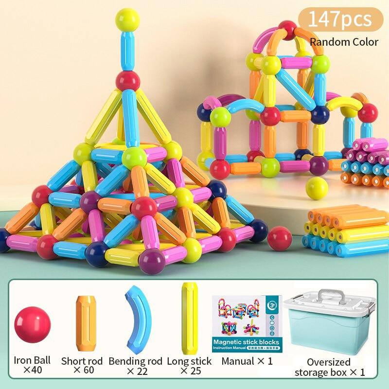 Jeu de Construction Magnétique Boules et Bâtons pour Enfants – 42 Pièces