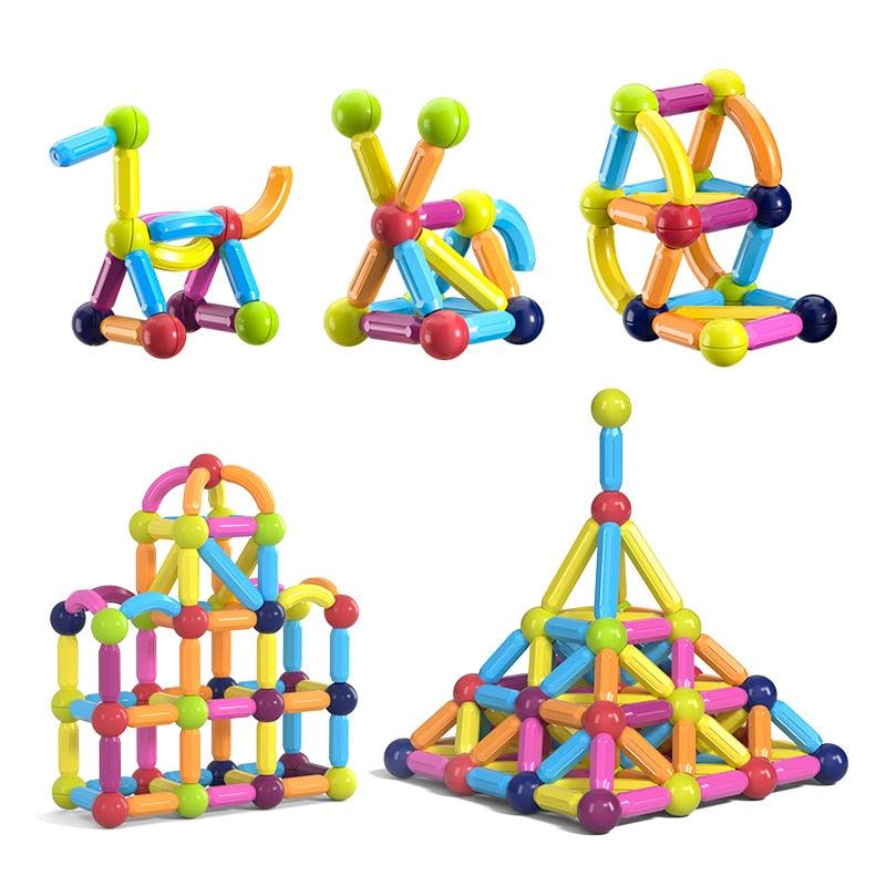 Jeu de Construction Magnétique Boules et Bâtons pour Enfants – 42 Pièces