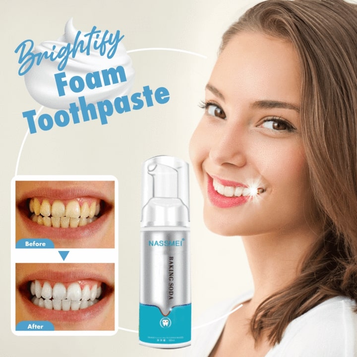 BrightFoam™ – Dentifrice moussant éclaircissant et rafraîchissant en profondeur [1 + 1 Gratuit]