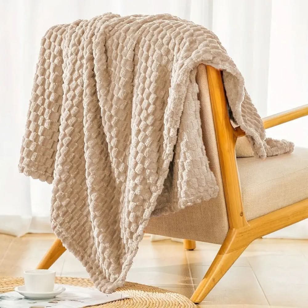 Couverture douillette ultra-douce – Plaid toutes saisons pour canapé et lit