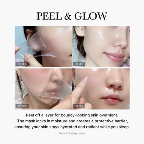 Masque de Nuit Peel-Off au Collagène pour Peau Lisse et Hydratée