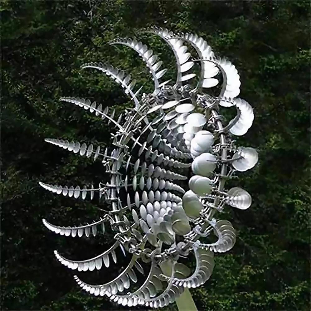 Moulin à vent décoratif en métal pour jardin – Tige 102 cm