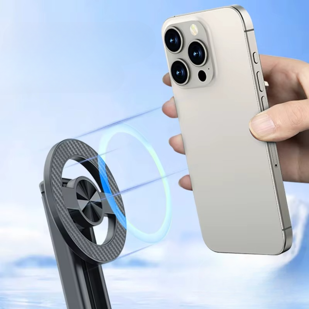 Mini-trépied magnétique 3-en-1 extensible pour smartphone et appareil photo
